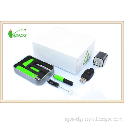Green Dry Herb E-cigarette / Dv2 Pen Vaporizer For Wax Oil , 350 Puffs